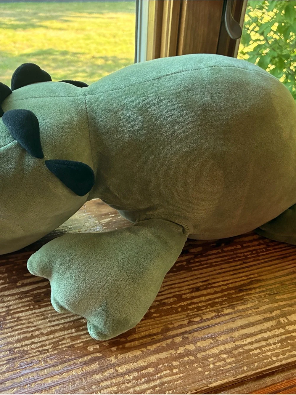 Pillowfort Target Weighted Plush Green Triceratops Dinosaur Sensory Pillow